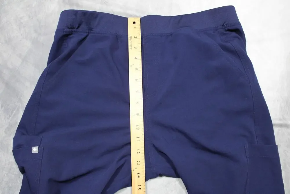 FIGS Technical Collection Cargo Pants Mens XL Blue Scrub Elastic Waist